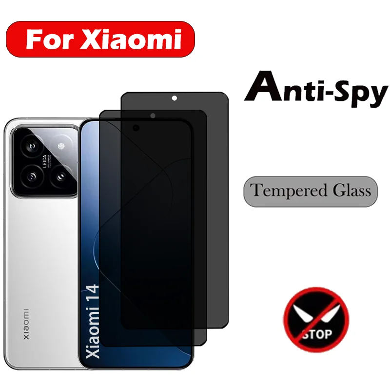 

2 шт. защитное стекло конфиденциальности для Xiaomi 14 13 защита от шпионов для Xiaomi 11T 12T 13T Pro