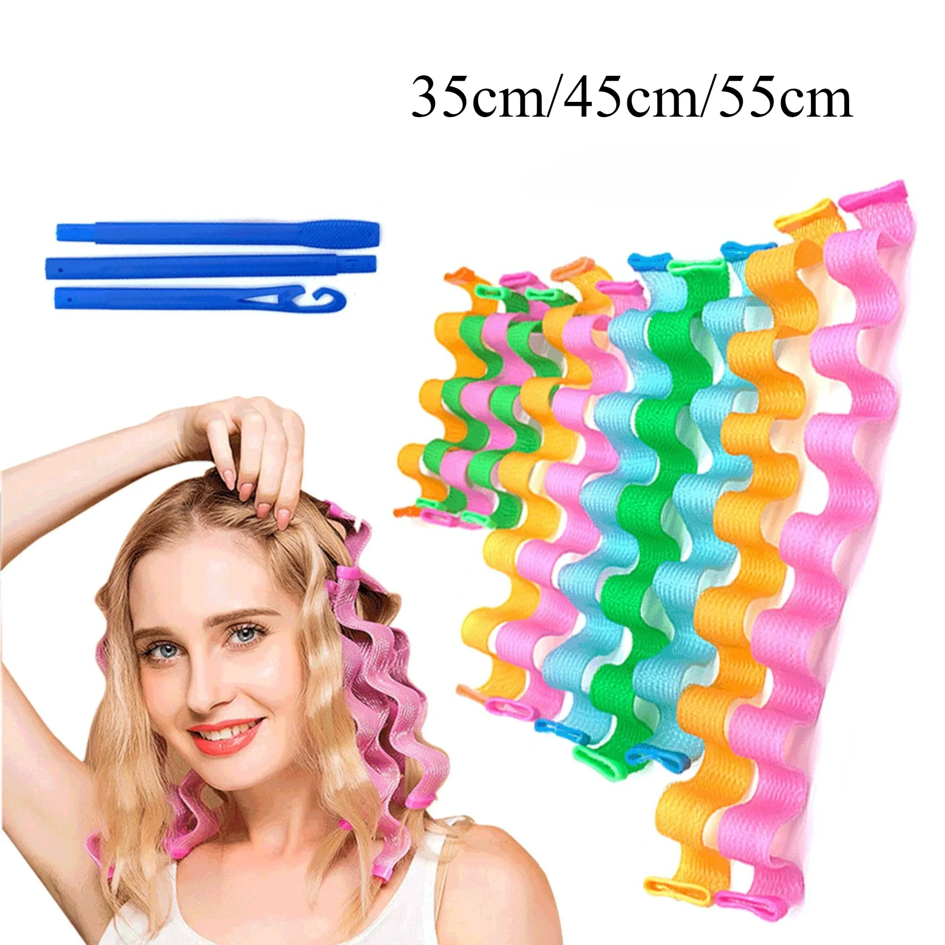 12Pcs Set Magic Hair Curler Heatless Hair Rollers Wave Formers Hairstyle Roller Sticks Curling Styling Tools Women