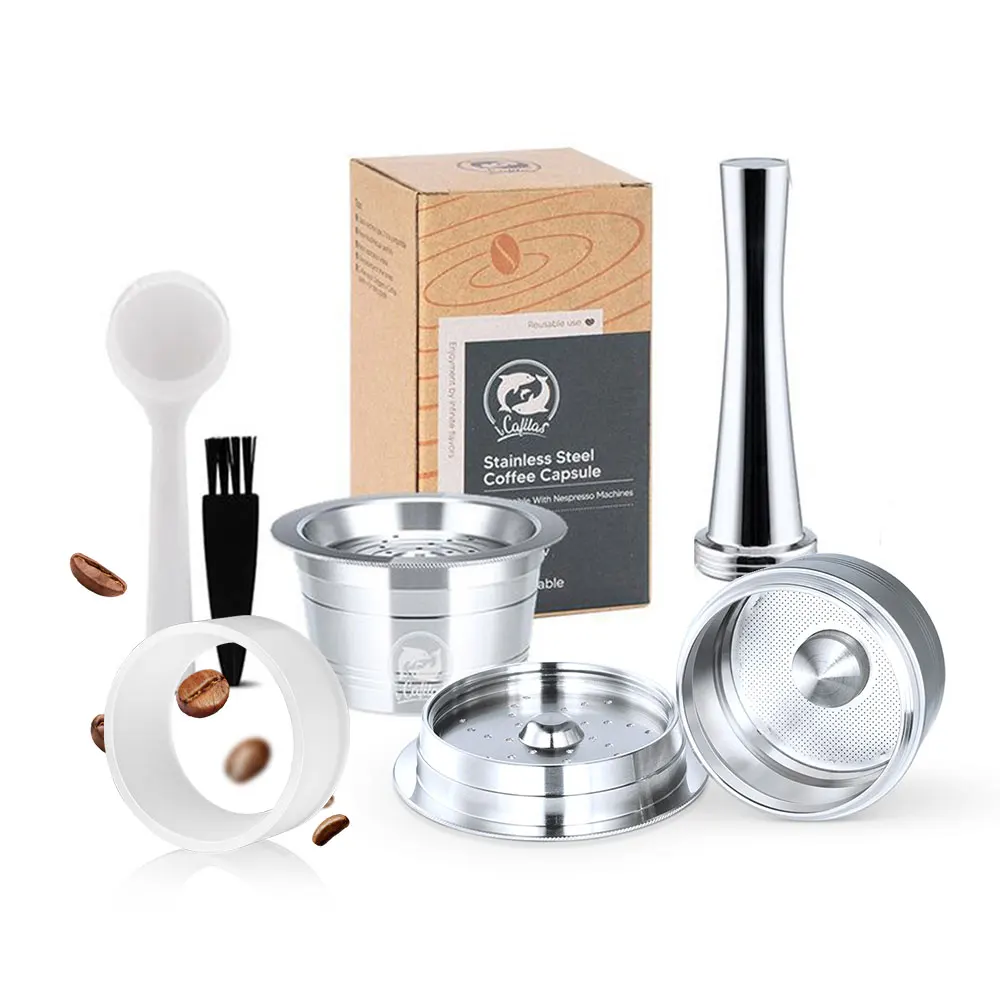 Cápsula de Café Reutilizável para Tchibo Cafissimo Fácil k Fee Lov Passione Corações Coffee Pods Aço Inoxidável Filtros de Recarga
