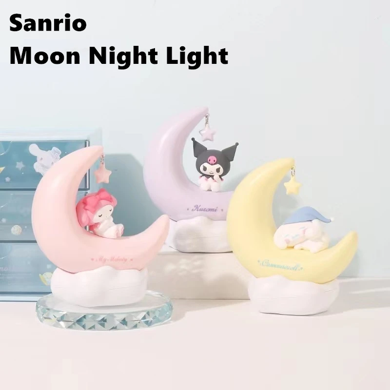 

Genuine Sanrio Cinnamoroll, My Melody Moon Series Night Light Anime Characters Girls Gifts Soft Light To Accompany You To Sleep