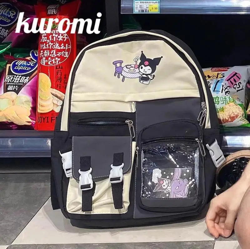 Kawaii Sanrios аниме серия Cinnamoroll Kuromi Mymelody Повседневный школьный рюкзак для студентов