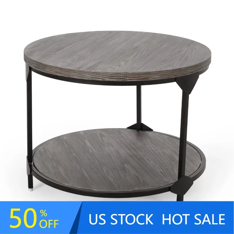 

Kellyn Faux Wood Coffee Table, Black, Gray