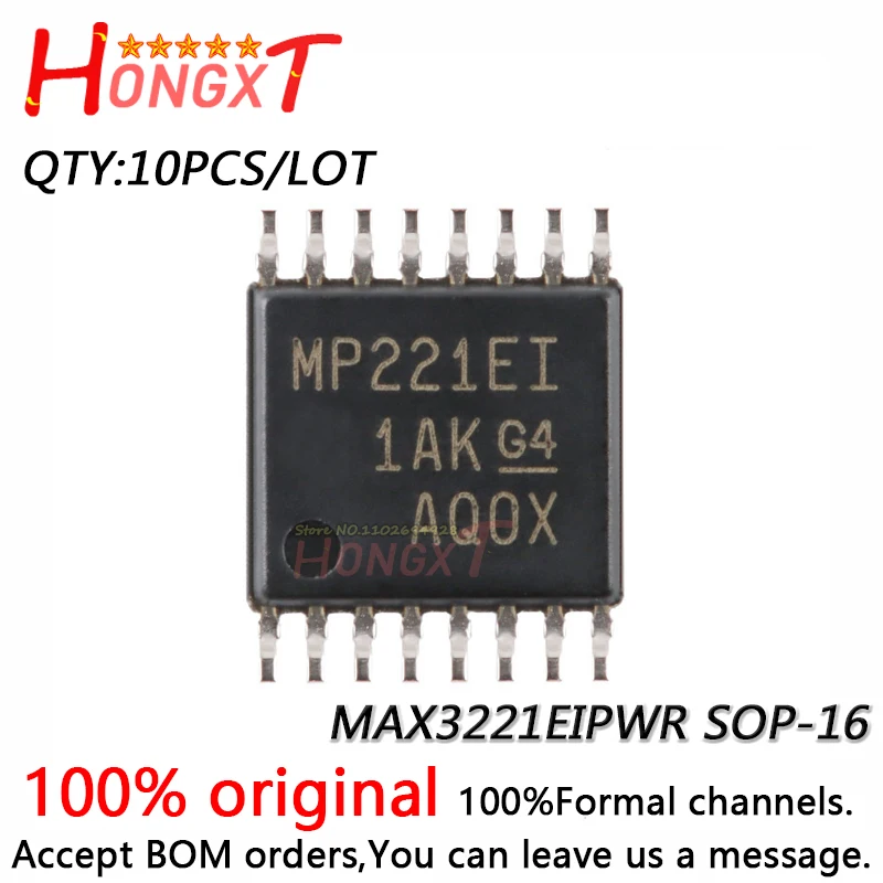 

10 шт., новинка 100%, MAX3221EIPWR SOP-16.Chipset