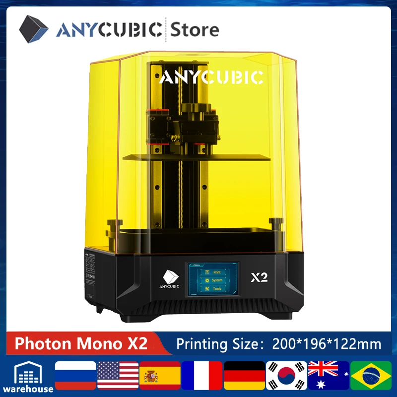 ANYCUBIC Photon Mono X2 3D Printer 9.1inch 4K Monochrome UV Resin Printers 60mm/h High Speed
