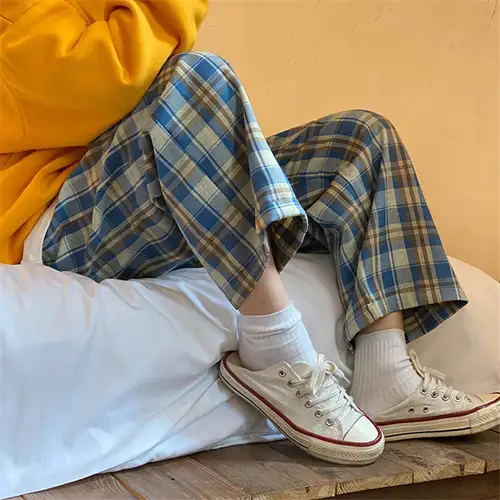 남성 격자 무늬 스트레이트 바지: 세련된 캐주얼룩을 완성하는 완벽한 선택 추천