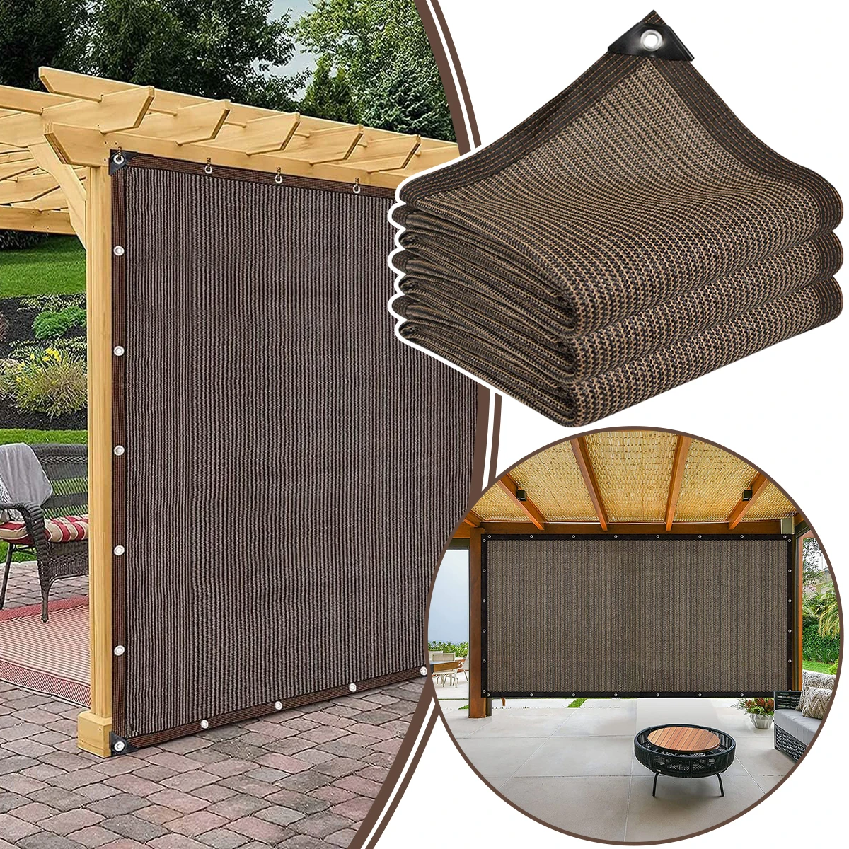Sun Shade Mesh Net Brown Sunblock Shade Cloth Plants Sun Shade Cover