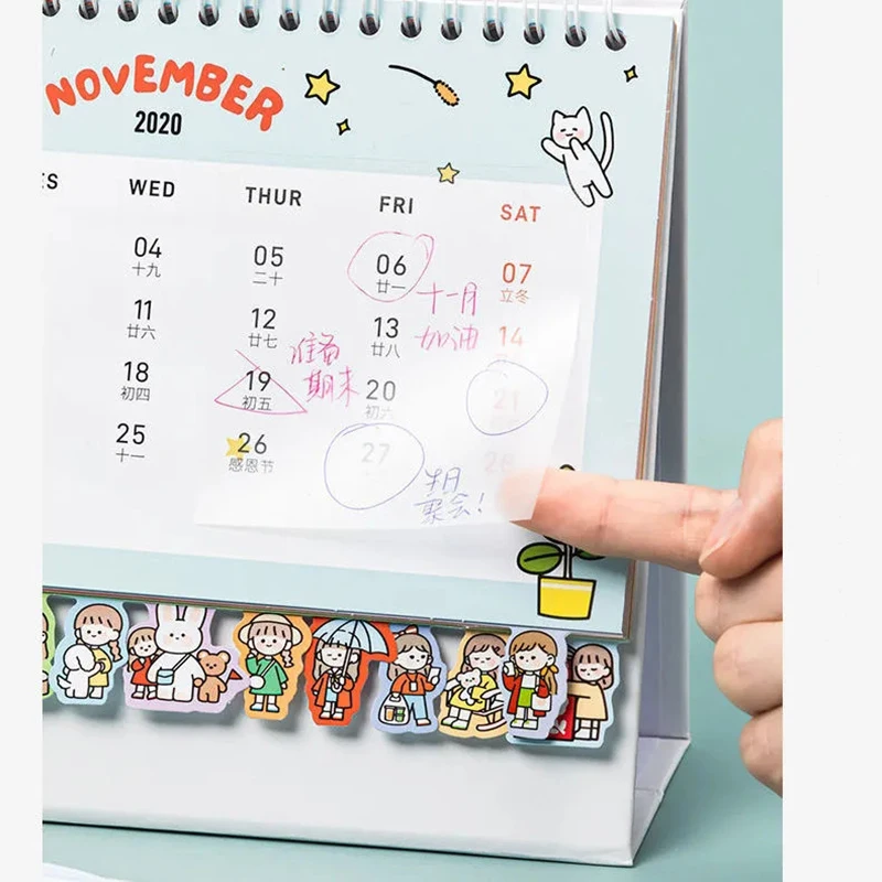 Reading Transparent Sticky Notes with Scrapes Stickers Sticky Simple and High-value Note Paper for Student Office Stationery