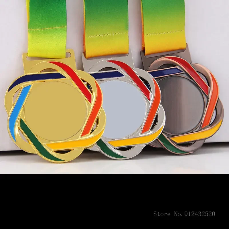 Custom Metal Sports Medal for football, table tennis, swimming, volleyball, taekwondo, dance competition, general sports, 10Pcs