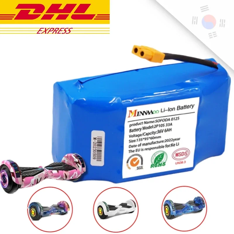 

For Electric self balance scooter hoverboard unicycle 36V 12A battery rechargeable li-ion battery pack