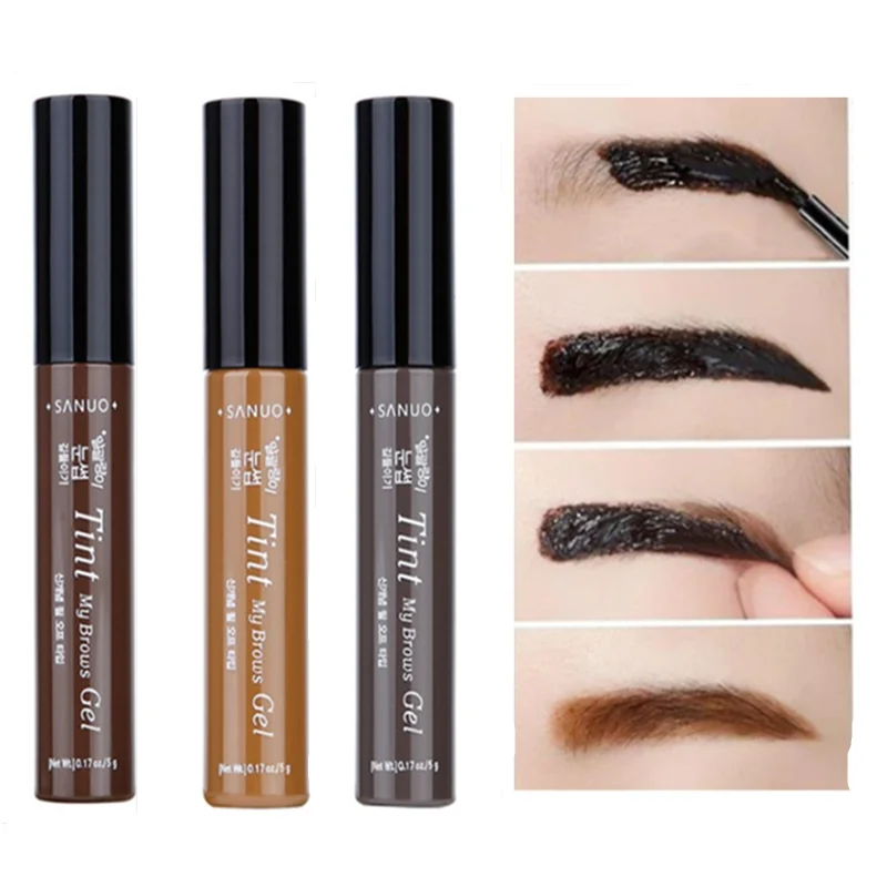 

HEALLOR Peel off Eyebrow Enhancer Dye Cream Eyebrow Gel Tint Gel Tattoo Tint Makeup Waterproof Natural 2 Days Long Lasting