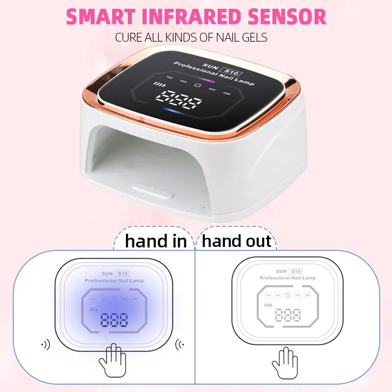 충전식 UV LED 네일 램프, 전문 무선 젤 광택제 건조 램프, 매니큐어용, 배터리 내장 네일 아트, 36LED
