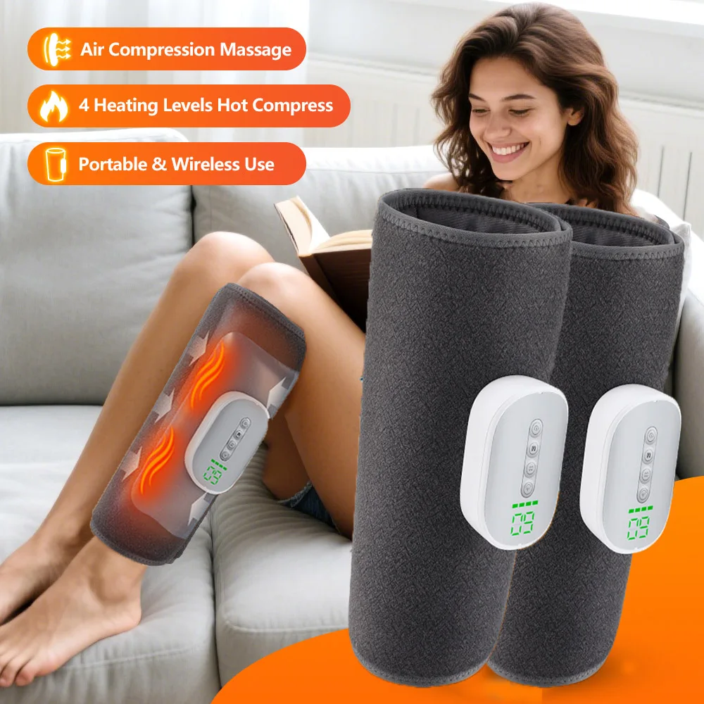 Wireless calf massager with heating