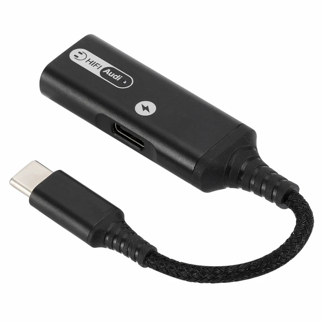 USB Type C to 3.5mm Headphone and Charger Adapter, 2 in 1 USB C to