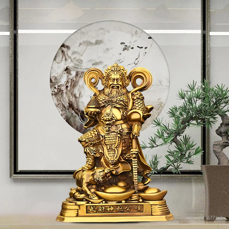 

Zhao Gongming God of Wealth and Martial Arts Statue Pure Copper, Home Decoration, Living Room Office, enshrines Buddha Hall, 1Pc