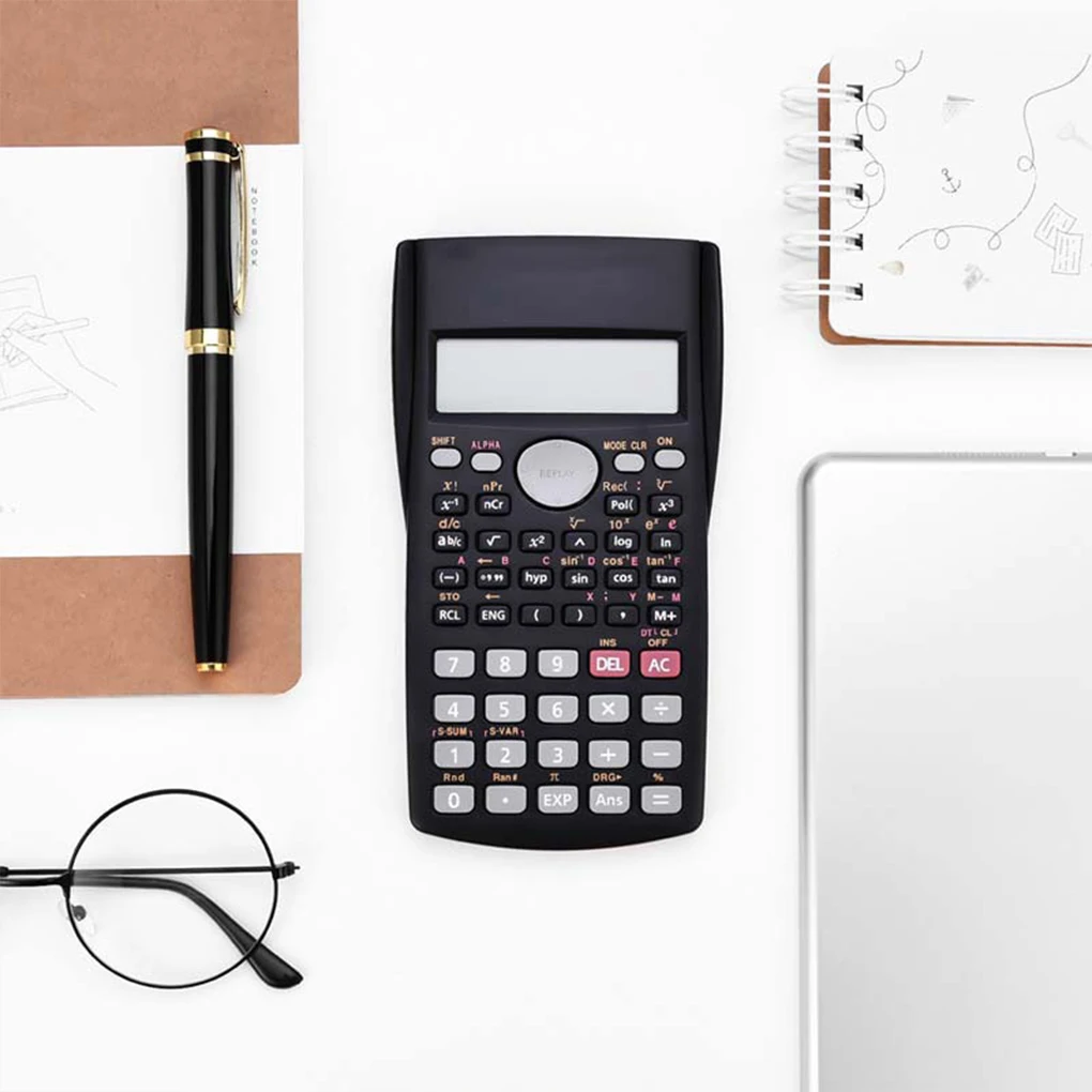 Student Simple Portable Big Screen Function Calculator Multifunctional Scientific Calculator Stationery School Office Supplies