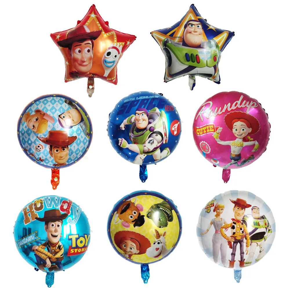 

10pcs Disney Toy Story Balloon Combination Children's Birthday Party Buzz Boy Kids Game Party Decor Foil Balloon Decoration