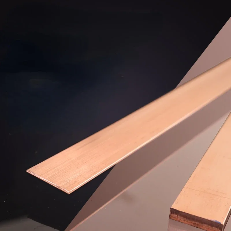 T2 Red Copper Shaft Square Flat Bar Model Maker 99.95% Pure Copper Plate DIY material Thickness 5/6/8/10/12/15/20mm