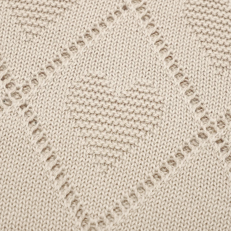Baby Blanket Cotton Knit Newborn Boy Girl Bedding Quilt 90*70CM Infant Stroller Swaddling Fashion Solid Loving Plaids Super Soft 5