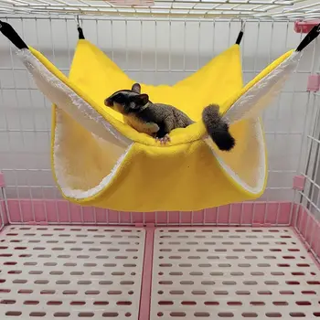 Hammock For Rats Double Thick Plush Warm Bed For Hamster House Nest Sleeping Bag Hanging Tree Beds Pet Rat Squirrel Hamster Nest 3