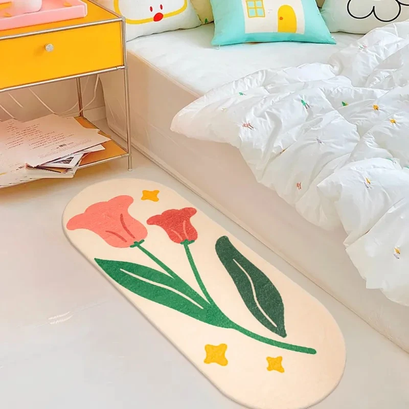 

Ins Style Imitation Cashmere Carpets Large Area Bedroom Bedside Carpet Living Room Sofa Coffee Tables Rug Bathroom Non-slip Rugs