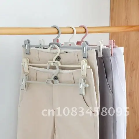 

Trousers Hanger Clip 1pc Anti-Slip Clothespin Pants Rack Clamp Clothes Wardrobe For Trouser Skirt Pants Closet Organizer