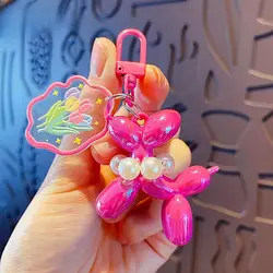 Stylish Acrylic Keychain - Durable & Chic Accessory, Perfect Gift (Pink)