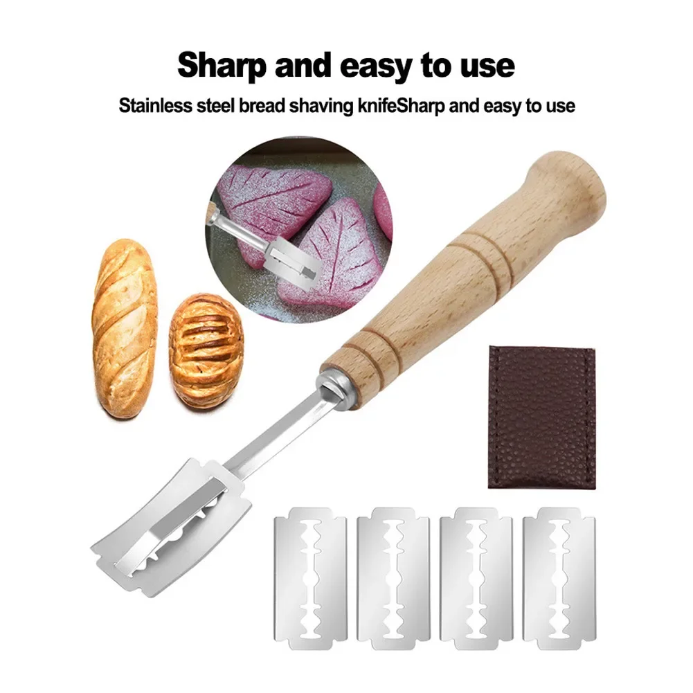 Cutter Tool Bread Lame Dough Bakers Scoring Slashing With 5 Blades Accessories Bakeware