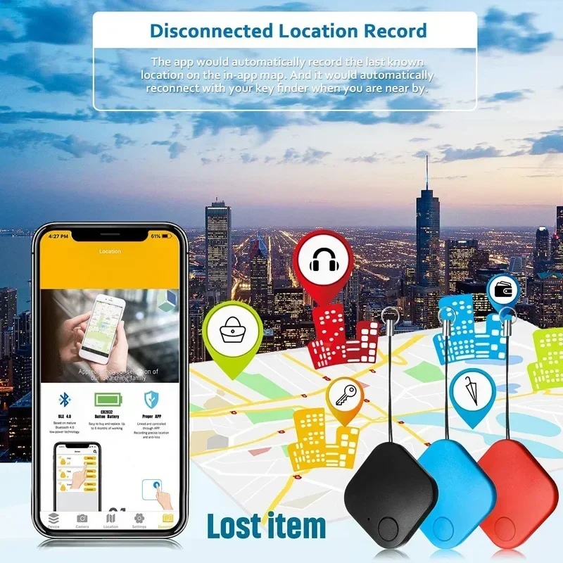 Wireless Mini Anti Lost Keyfinder Wallet Pet Tracker Smart Beeping Remote Locator Keychain Tracer Key Finder Pet Gps Locator