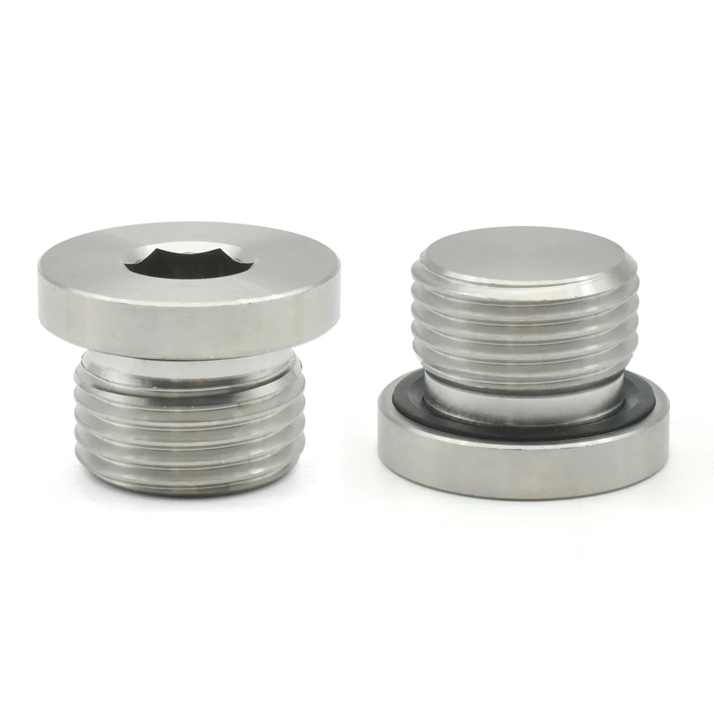 Stainless Steel Pipe Fittings 1/8-1-1/2 BSP NPT Male Countersunk Flange Hexagonal End Plug Cap