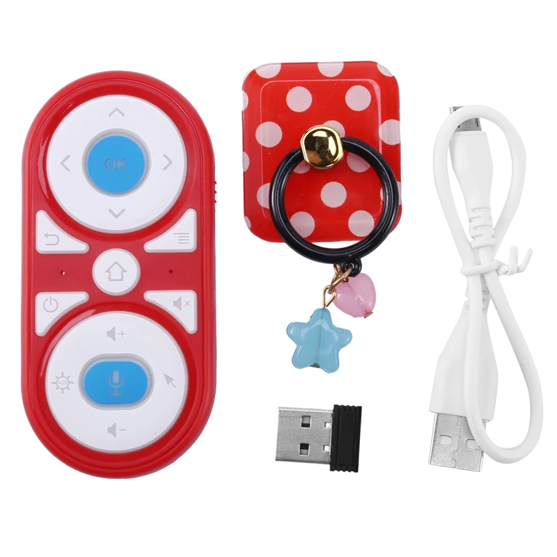 Baay Gyro Air Mouse Google Voice Microfono Rgb Retroilluminato Smart Remote Control 2.4G Mini Telecomando Ricaricabile