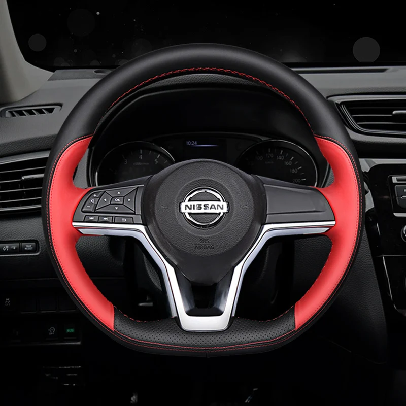 

Customized Hand Sewing Car Steering Wheel Cover for Nissan Qashqai X-Trail Teana Sylphy Genuine Leather Car Accessories Interior