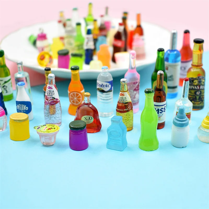 Slime Kit 10Pcs Diy Slime Accessories Beer Bottle Bar Sugar Bead for Slime Toys Food Fruit Lucky Bag for Children Gift slime kit