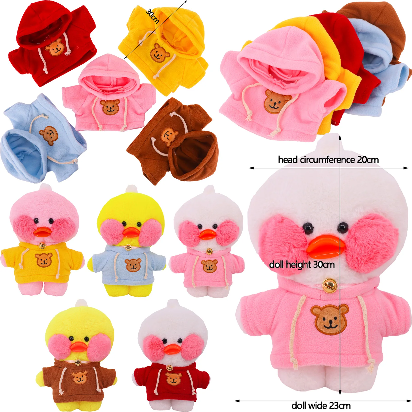 Hot Soft Duck Toy Clothes For Lalafanfan Duck 30Cm Stuffed Duck Clothes Glasses Headband Plush Doll Accessories Children's Gifts