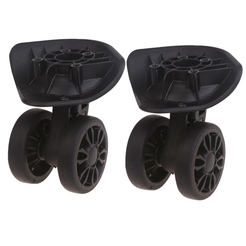 

Double Row Roller Hardware 360° Spinner Casters Heavy Duty Wheel 1Pair Black