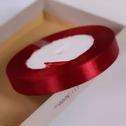 Burgundy Satin Ribbon for Elegant Gift Wrapping and Crafting (12mm Wide Burgundy)