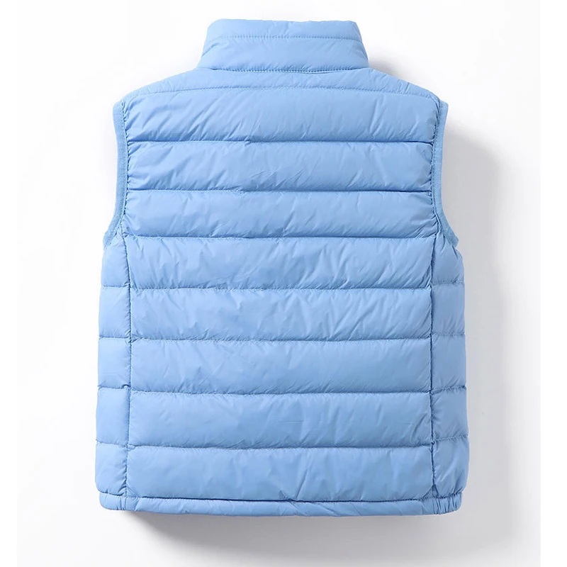 2-14 Years Children Ultra Light 90% White Duck Down Vests Fall Winter Baby Girls Thin Warm Waistcoats for Boys Kids