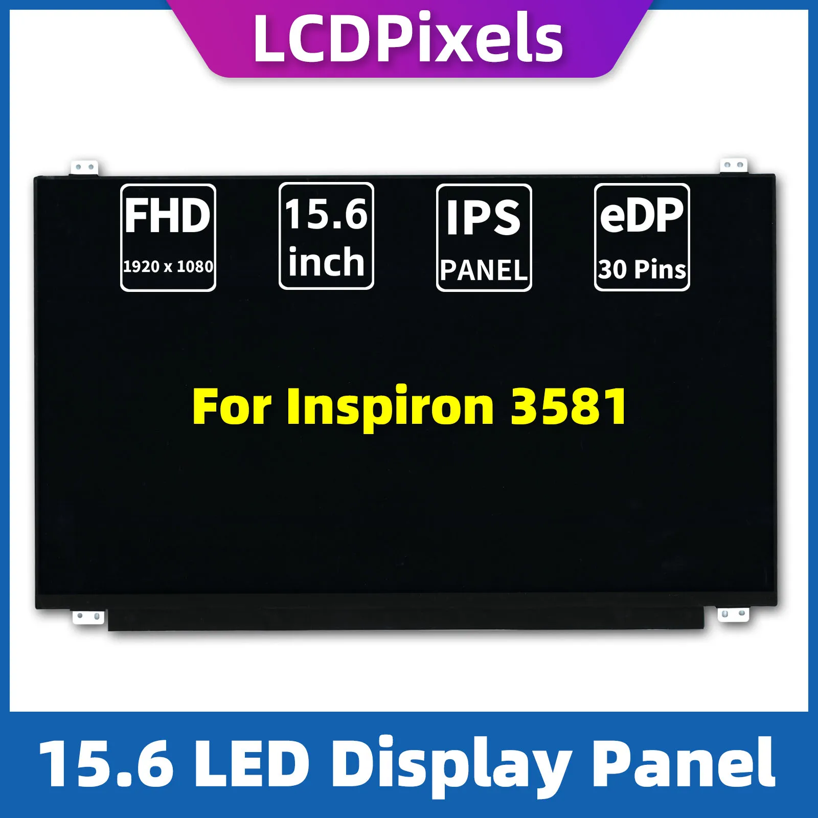

ЖК-дисплей, 15,6 дюйма, экран для ноутбука Inspiron 3581 Matrix 1920*1080 EDP, 30-контактный IPS-экран