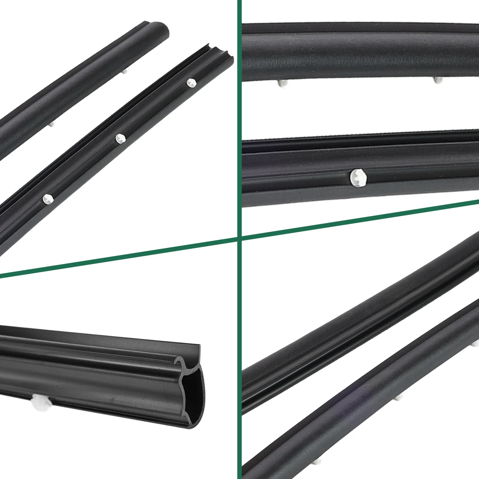 2PCS 프론트 휠 씰 고무 엣지 트림 VW Transporter T5 T6 Caravelle Multivan 방수 가드 7H0837565A