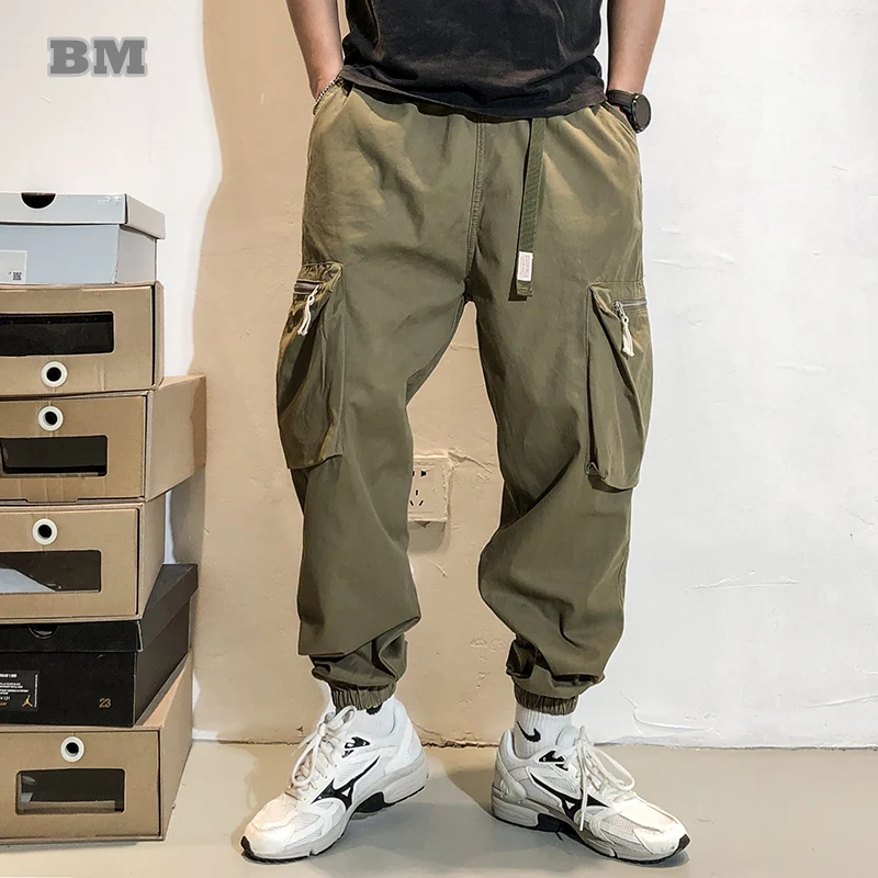 

American Streetwear Big Pocket Casual Cargo Pants Men Clothing Harajuku Loose Hip Hop Skate Pants Trendy Jogging Trousers Male