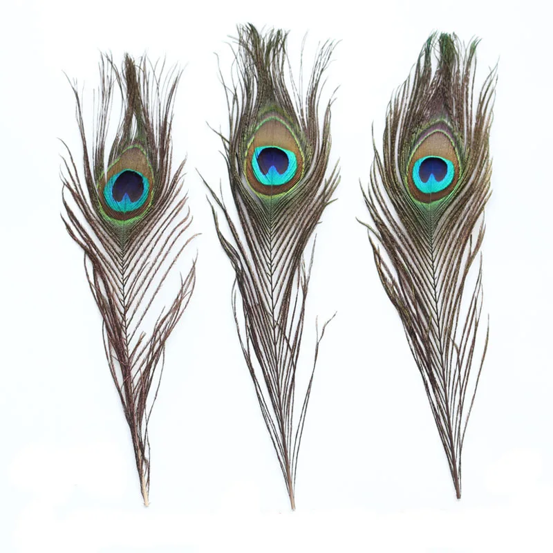 

30Pcs Peacock Feathers Length 25-30CM 10-12 Inch Beautiful Natural Craft For Home Wedding Party Hat Dress Table Hotel Decoration