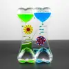 Toy Double Heart Liquid Motion Bubble Drip Oil Hourglass Timer Clock Kids Gift 1