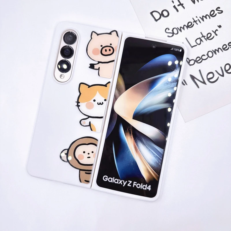 

Чехол для Samsung Galaxy Z Fold4 Z Fold3, противоударный защитный чехол с тремя животными