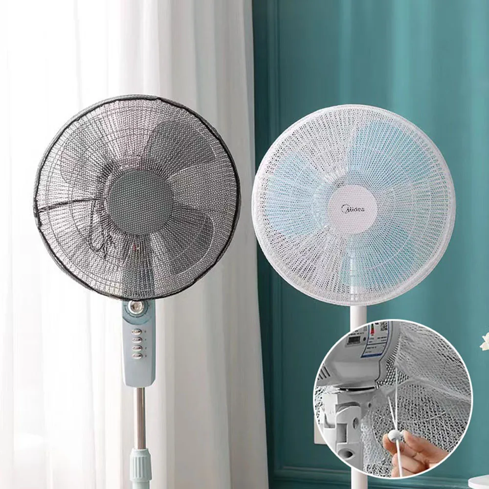 Fan Cover Round Electric Fan Anti-pinching Finger Protector Protective Cover Safety Mesh Net Dust Cover Children Guard Net Bag