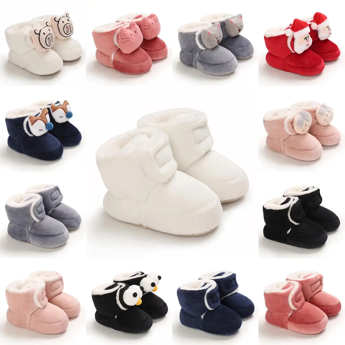 Chaussures de marche antidérapantes en coton pour bébé, baskets décontractées à semelle souple, bottes chaudes, à la mode