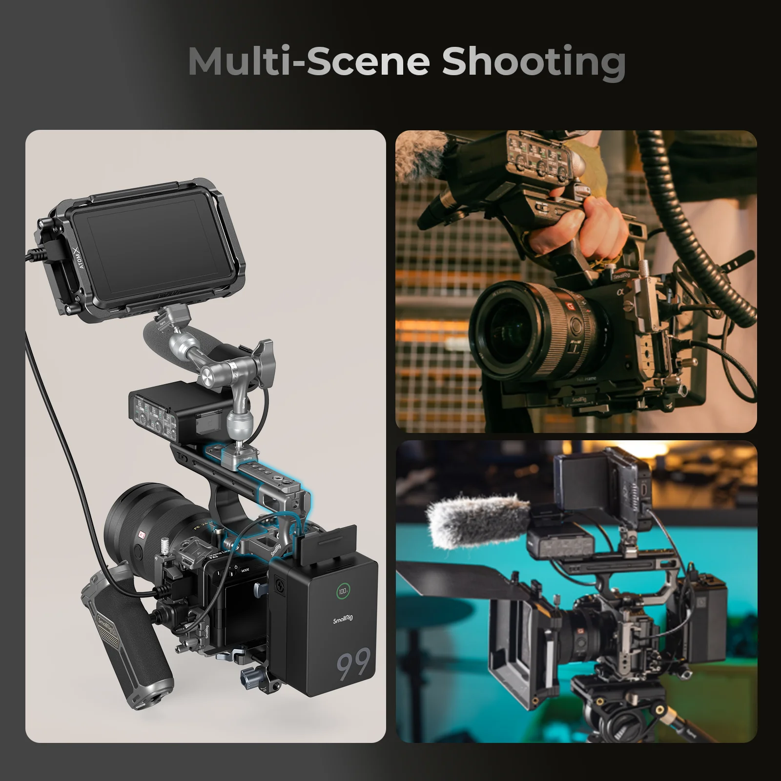 FX30 Extension Mount Plate Kit for Sony FX3 / FX30 XLR Handle, with HawkLock Qu