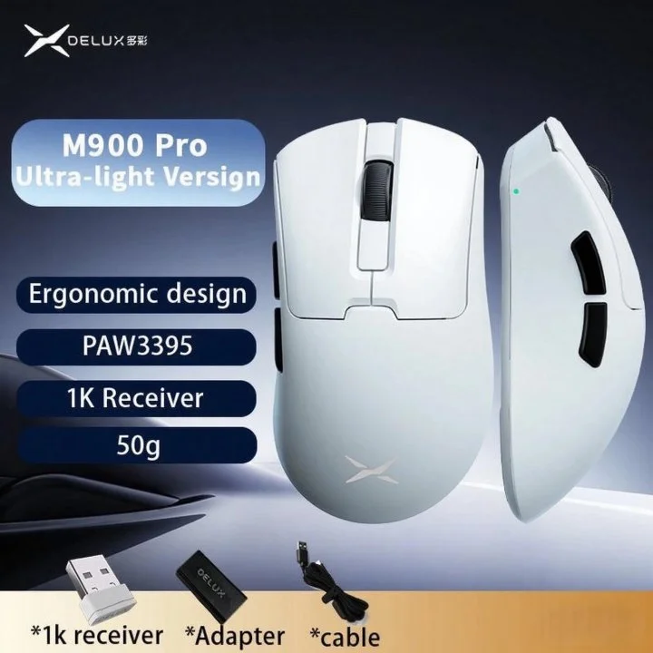 Delux M900PRO Ultra-light Version Wireless Gaming Mouse Ergonomic