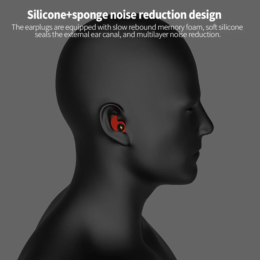 Soundproof Silicone Ear Plugs for Sleep - Soft Foam Noise Reduction Tapones