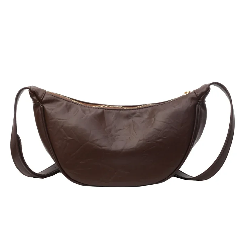 Dumpling Women's Japanese and Korean Ins All-Match Messenger Casual Large Capacity Solid Color Commuter Shoulder Underarm Bag