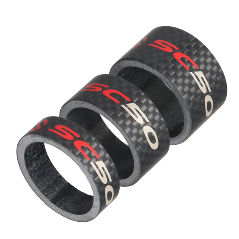 

Carbon Fiber Bicycle Washer 10/15/20mm Headset Stem Washer Spacer Front Fork Road Bike Stem Handlebar Spacers Ring Gasket