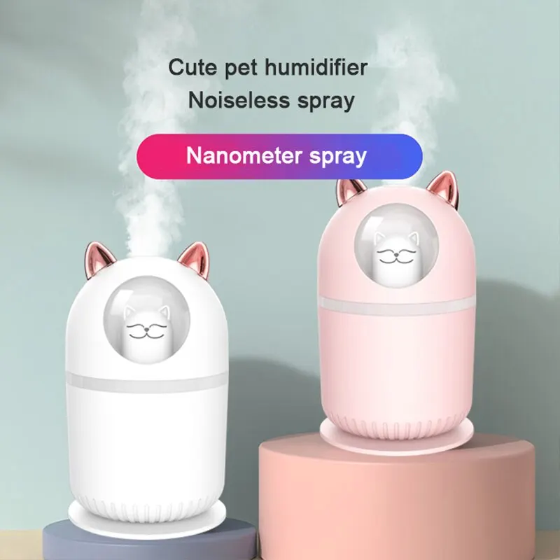 Car Humidifier Atomized Aromatherapy Ambient Lamp Sprayer Air Purifier
